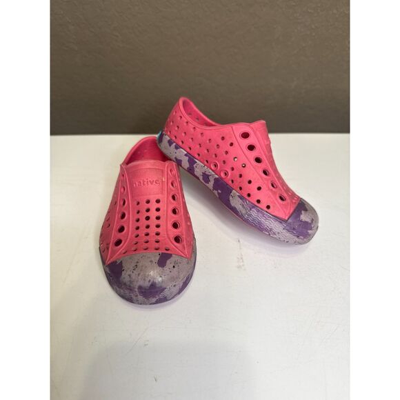 Native Jefferson Marbled Shoe Sandal C6 Pink Purple - Picture 1 of 5